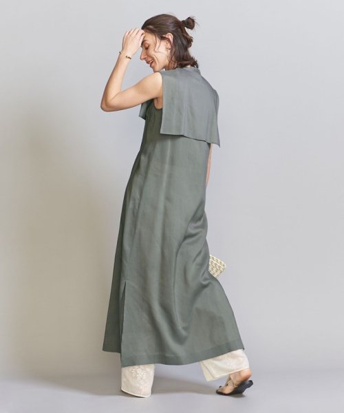 【WEB限定】ソリッド＆フラワー ケープノースリーブワンピース B80 W56 H85