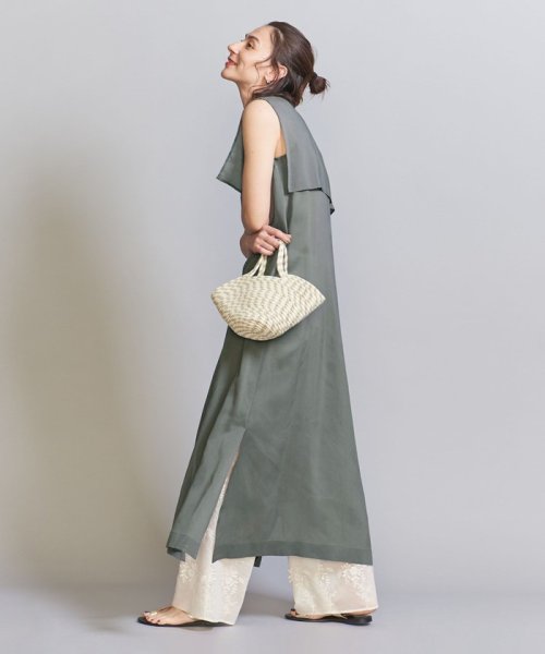 【WEB限定】ソリッド＆フラワー ケープノースリーブワンピース B80 W56 H85