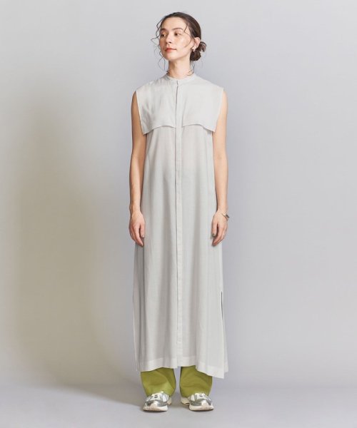 【WEB限定】ソリッド＆フラワー ケープノースリーブワンピース B80 W56 H85