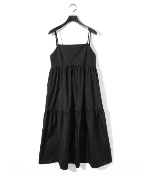 MIDIUMISOLID for Ladies C/NY ティアードキャミソールワンピース 