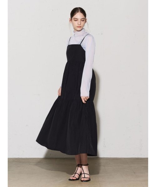 MIDIUMISOLID for Ladies C/NY ティアードキャミソールワンピース 