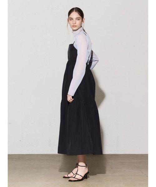 MIDIUMISOLID for Ladies C/NY ティアードキャミソールワンピース 