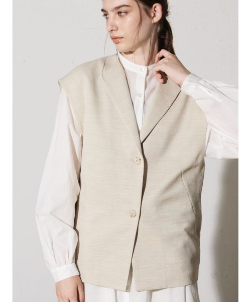 MIDIUMISOLID for Ladies リネンライクジレ ベスト・ジレ PE1596761863(12155円)