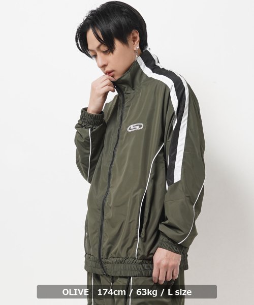 1111clothing(ワンフォークロージング)/◆パイピングデザイン トラックジャケット◆ オーバーサイズ ナイロンジャケット メンズ ビッグシルエット ブルゾン レディース セットアップ 可能 上下 春アウ/img12