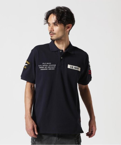 AVIREX(AVIREX)/ネイバル パッチド ポロシャツ/NAVAL PATCHED POLO SHIRT/img28
