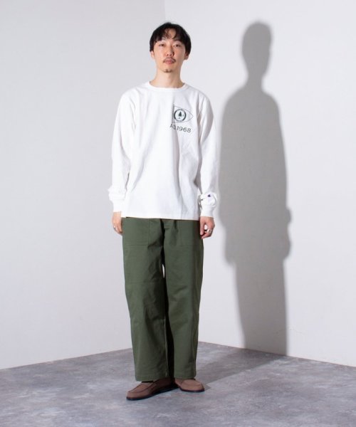 GLOSTER(GLOSTER)/【Champion/チャンピオン】プリントロンT 長袖Tシャツ ダメージ加工/img01