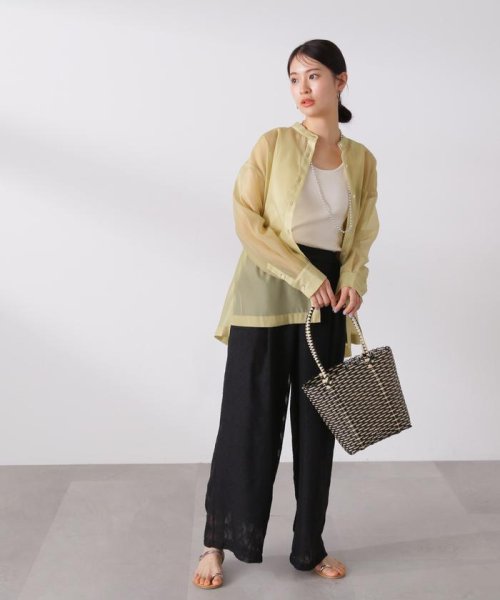 N Natural Beauty Basic(エヌナチュラルビューティベーシック)/バンドカラースリットシアーシャツ 24SS/img53