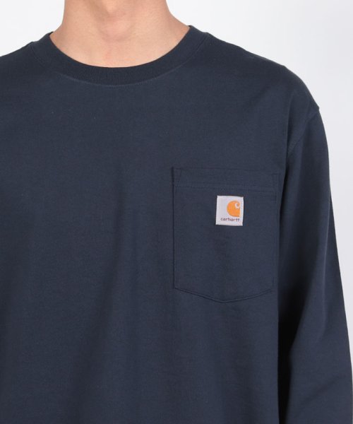 Carhartt(カーハート)/【Carhartt / カーハート】トップス カットソー ロンT 長袖 ポケット ワンポイント 無地 ビッグシルエット ヘビーオンス K126/img30