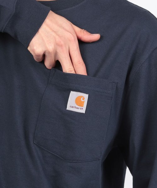 Carhartt(カーハート)/【Carhartt / カーハート】トップス カットソー ロンT 長袖 ポケット ワンポイント 無地 ビッグシルエット ヘビーオンス K126/img31