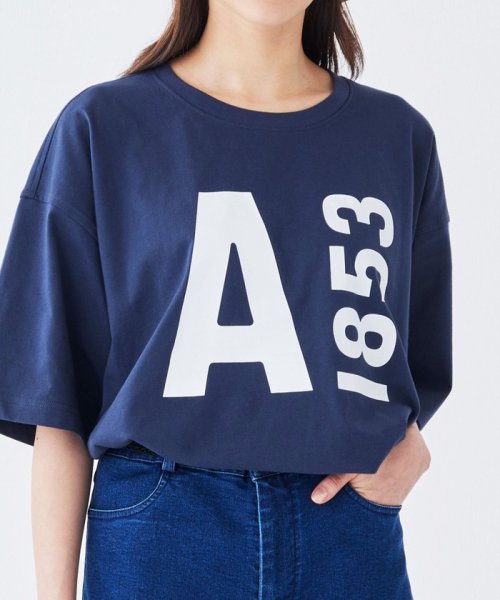 ＡＩＧＬＥ MEN(エーグル　メンズ)/【EC限定】 オーガニックコットン オーバーサイズ ビッグロゴ 半袖Tシャツ/img01