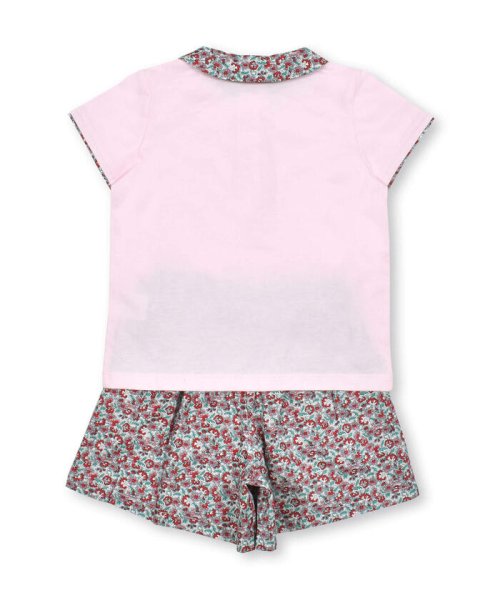 BeBe Petits Pois Vert(ベベ プチ ポワ ヴェール)/襟付きTシャツ＋ショートパンツ花柄セットアップ(95~150cm)/img07