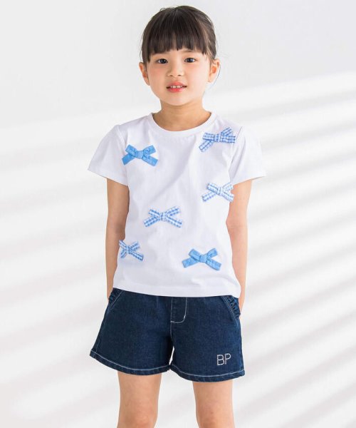 BeBe Petits Pois Vert(ベベ プチ ポワ ヴェール)/ギンガムリボンいっぱいTシャツ(95~150cm)/img02