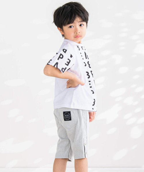 BeBe Petits Pois Vert(ベベ プチ ポワ ヴェール)/【お揃い】PPVロゴプリント切り替え半袖Tシャツ(95~150cm)/img02