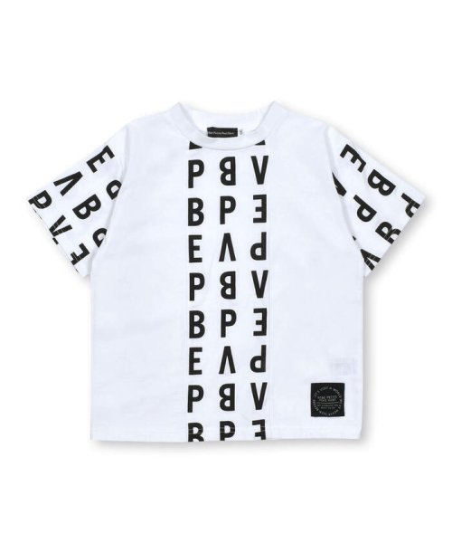 BeBe Petits Pois Vert(ベベ プチ ポワ ヴェール)/【お揃い】PPVロゴプリント切り替え半袖Tシャツ(95~150cm)/img04