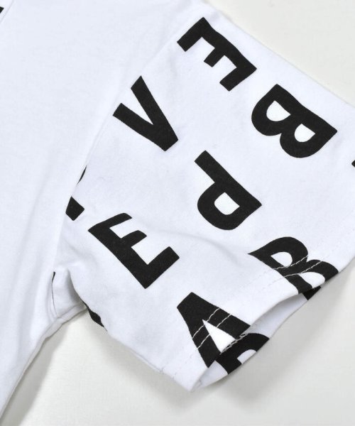 BeBe Petits Pois Vert(ベベ プチ ポワ ヴェール)/【お揃い】PPVロゴプリント切り替え半袖Tシャツ(95~150cm)/img09