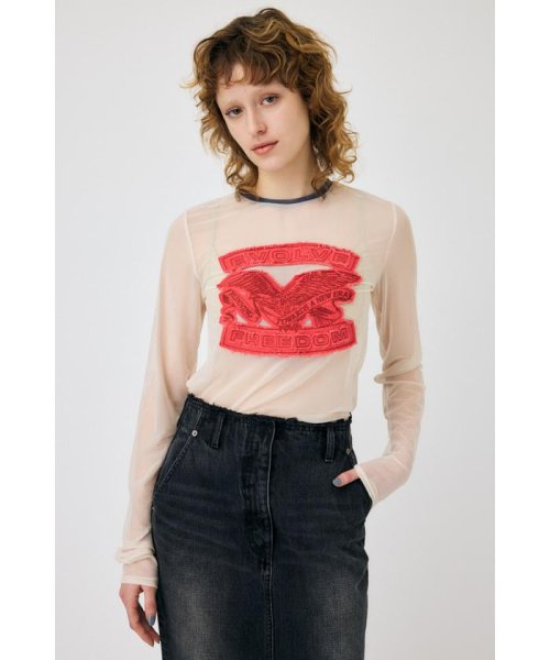 moussy(マウジー)/PATCHED SHEER LS Tシャツ/img01