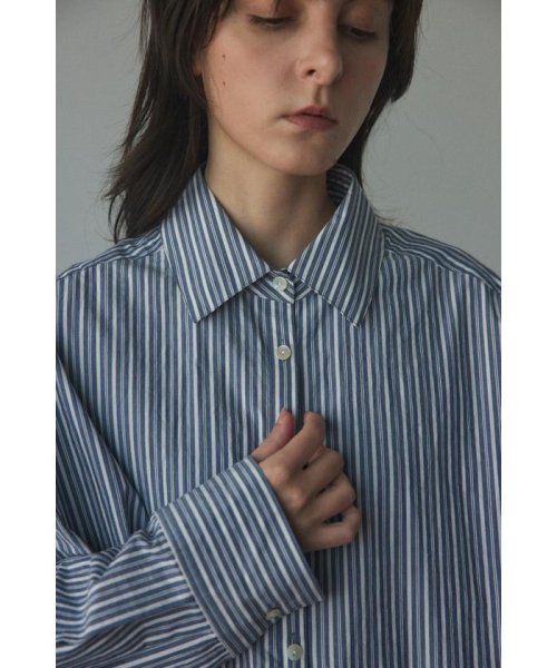 BLACK BY MOUSSY(ブラックバイマウジー)/relax stripe loose shirts/img11