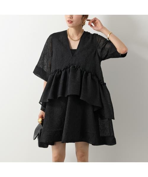 GANNI(ガニー)/GANNI ワンピース Crinkled Georgette Flounce Mini Dress/img01