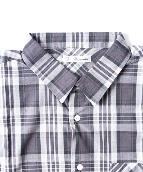 Nylaus(ナイラス)/ビッグシルエット ショートスリーブ チェックルーズシャツ 半袖シャツ/img02