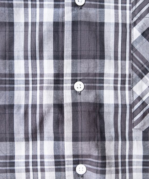 Nylaus(ナイラス)/ビッグシルエット ショートスリーブ チェックルーズシャツ 半袖シャツ/img04