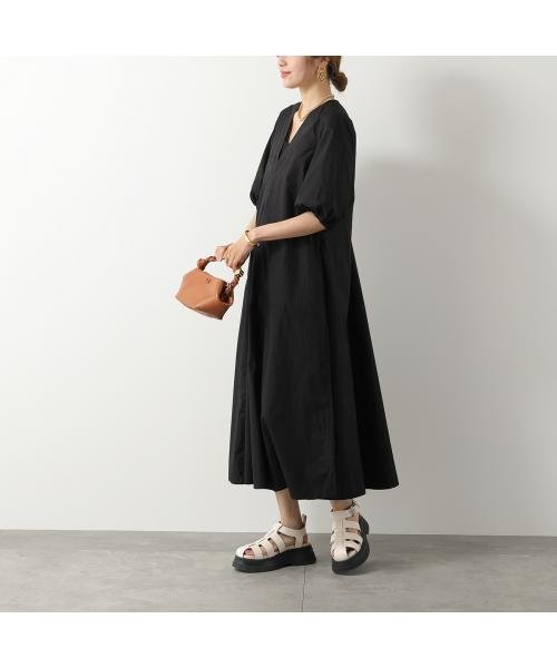 GANNI(ガニー)/GANNI ワンピース Cotton Poplin V－Neck Long Dress F8826 6479/img03