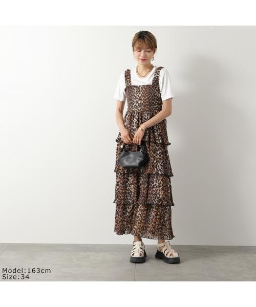 GANNI(ガニー)/GANNI ワンピース Pleated Georgette Flounce Smock Midi Dress/img02