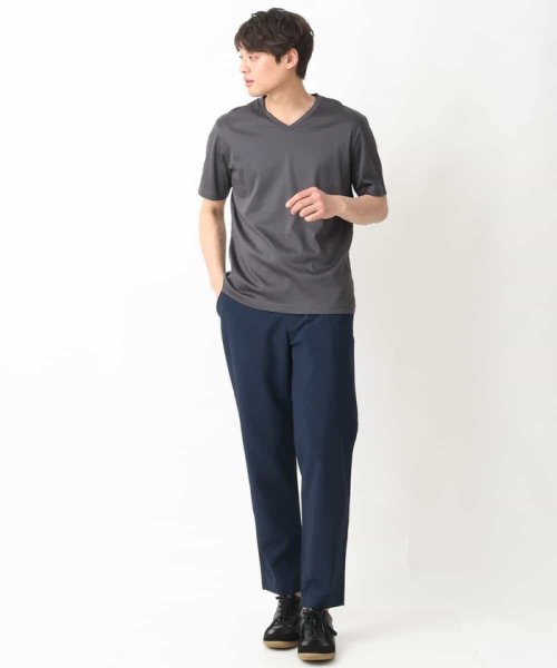 a.v.v (MEN)(アー・ヴェ・ヴェメンズ)/【接触冷感】ハイクオリティーコットンシルケットＶネックＴシャツ/img05