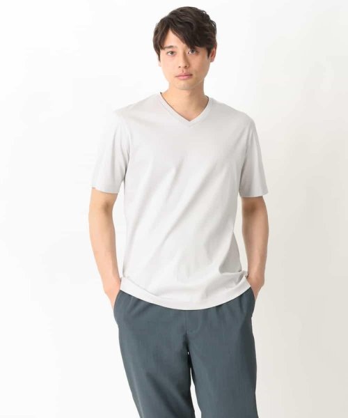 a.v.v (MEN)(アー・ヴェ・ヴェメンズ)/【接触冷感】ハイクオリティーコットンシルケットＶネックＴシャツ/img18