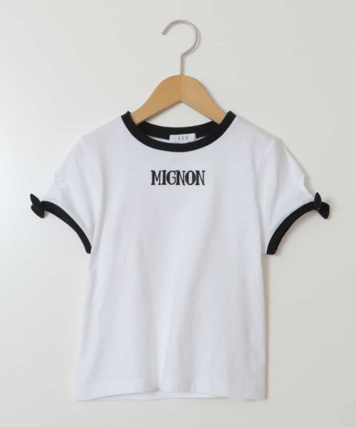 a.v.v(KID'S)(アー・ヴェ・ヴェキッズ)/[100－130]袖口リボンTシャツ/img46