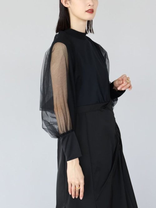 バルーンシルエットシアーボレロ 