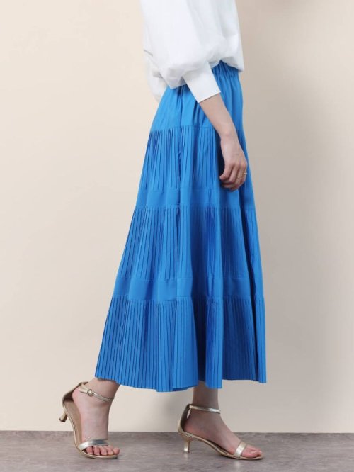 プリーツティアードスカート 