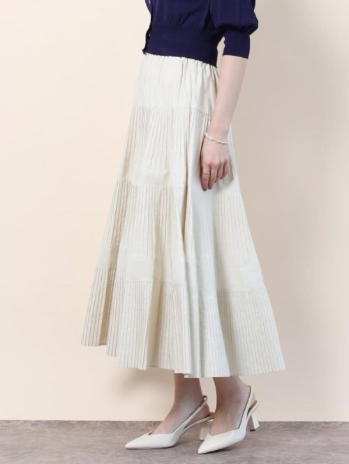 プリーツティアードスカート 