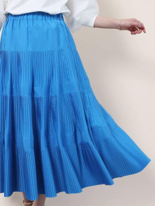プリーツティアードスカート 