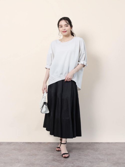 プリーツティアードスカート 