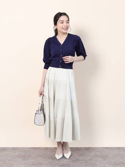 プリーツティアードスカート 