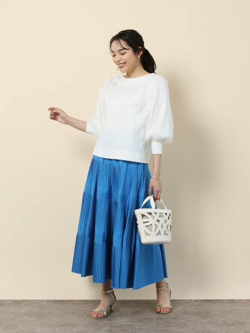 プリーツティアードスカート 