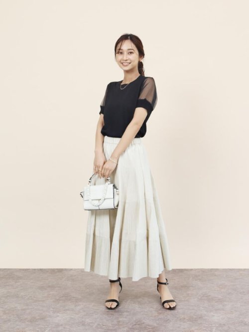 プリーツティアードスカート 