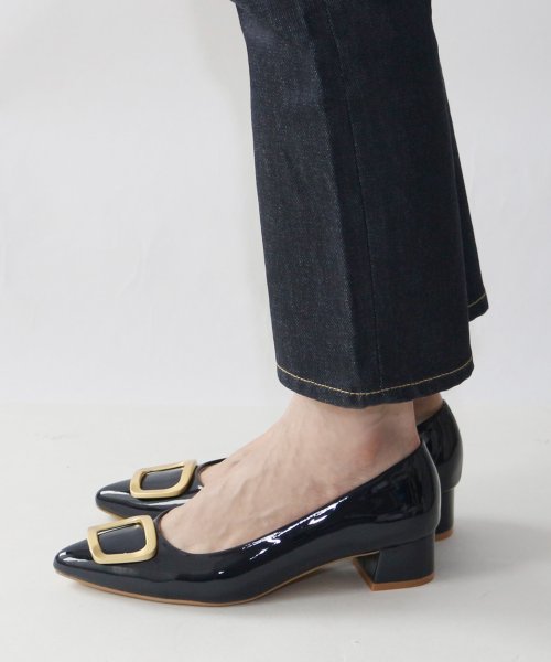 ポインテッドトゥバックルパンプス【低反発スポンジ入り】 人気・おすすめ｜使いやすい・旅行におすすめ 品質保証 全国発送 日本国内発送・最短翌日お届け