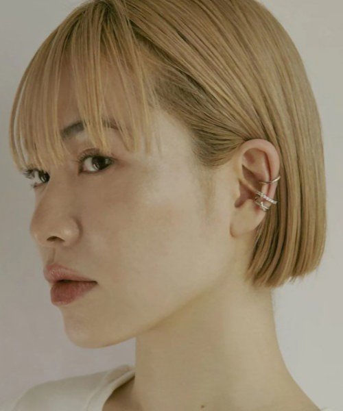 GOLDY(GOLDY)/【GOLDY】アクセサリー アクセ イヤーカフ キュービックジルコニア メタルノット セット イヤーカフセット 3PCS 結婚式 オケージョン 2230208/img01