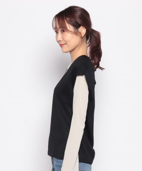 BENETTON (women)(ベネトン（レディース）)/VネックバックタイフレンチスリーブTシャツ・カットソー/img05