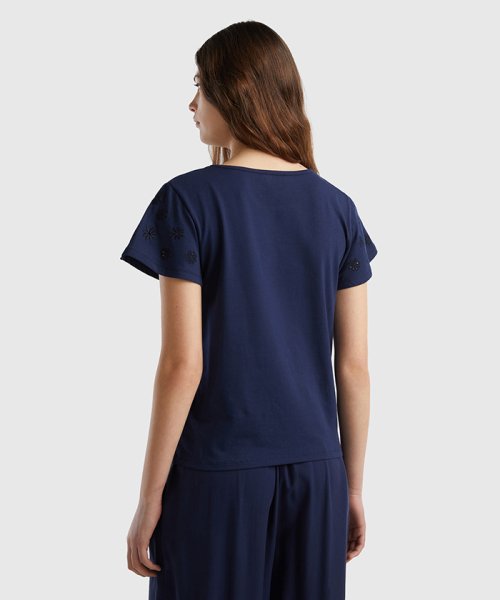 BENETTON (women)(ベネトン（レディース）)/花柄刺繍フレンチスリーブクルーネックTシャツ・カットソー/img09