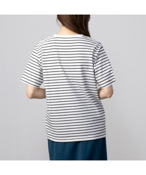 MAC HOUSE(women)(マックハウス（レディース）)/NAVY ネイビー ベーシックボーダーTシャツ ENV240001B/img05