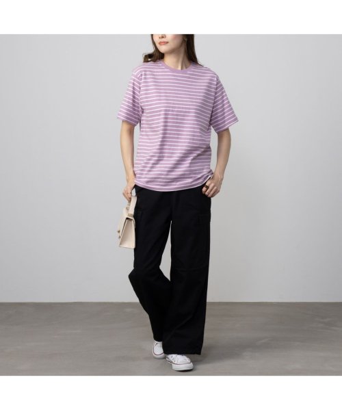 MAC HOUSE(women)(マックハウス（レディース）)/NAVY ネイビー ベーシックボーダーTシャツ ENV240001B/img06