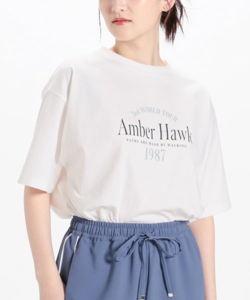 Honeys(ハニーズ)/ツアー風ロゴゆるＴ トップス Tシャツ カットソー ロゴT オーバーサイズ 綿 /img02