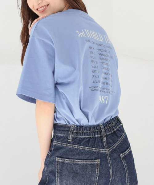 Honeys(ハニーズ)/ツアー風ロゴゆるＴ トップス Tシャツ カットソー ロゴT オーバーサイズ 綿 /img09