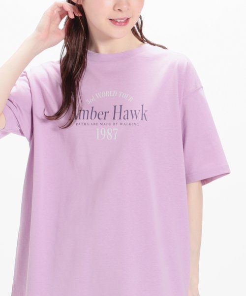 Honeys(ハニーズ)/ツアー風ロゴゆるＴ トップス Tシャツ カットソー ロゴT オーバーサイズ 綿 /img11