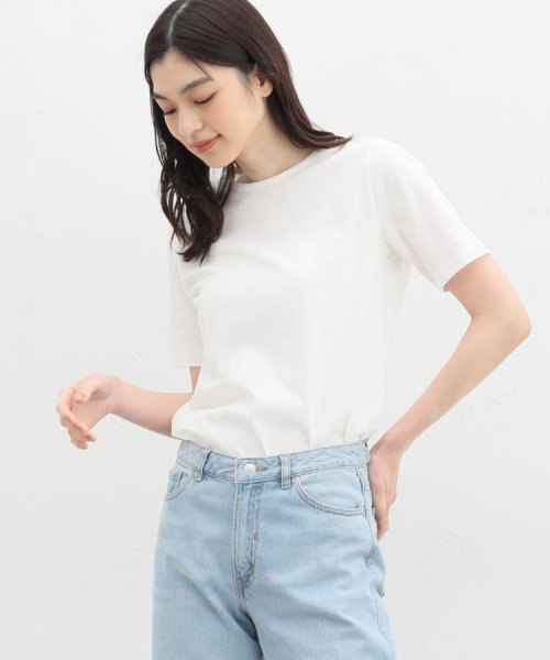 Honeys(ハニーズ)/半袖オーガニッククルーＴ トップス Tシャツ 半袖 綿100％ UVカット インナー 無地 /img03