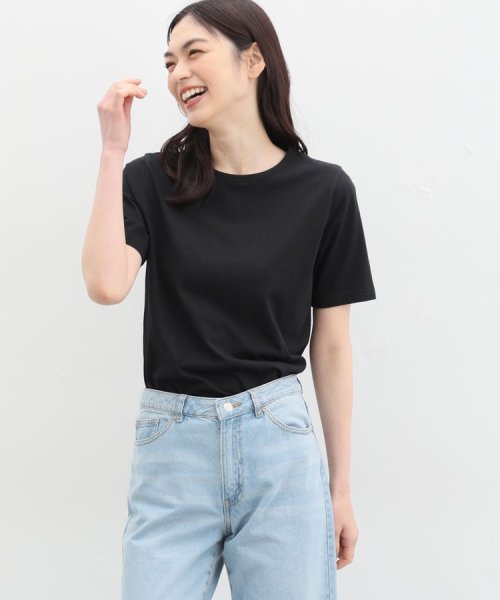 Honeys(ハニーズ)/半袖オーガニッククルーＴ トップス Tシャツ 半袖 綿100％ UVカット インナー 無地 /img05