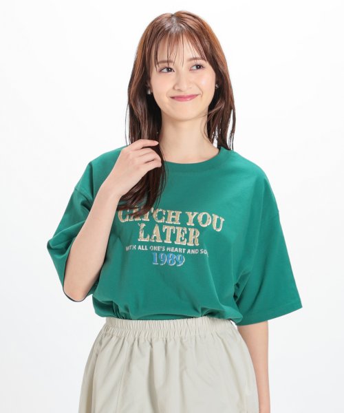 Honeys(ハニーズ)/ロゴプリントゆるＴシャツ トップス Tシャツ カットソー ユニセックス レディース /img09