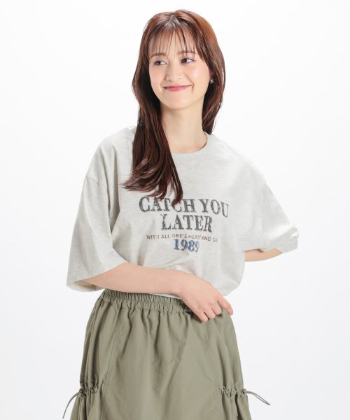 Honeys(ハニーズ)/ロゴプリントゆるＴシャツ トップス Tシャツ カットソー ユニセックス レディース /img14